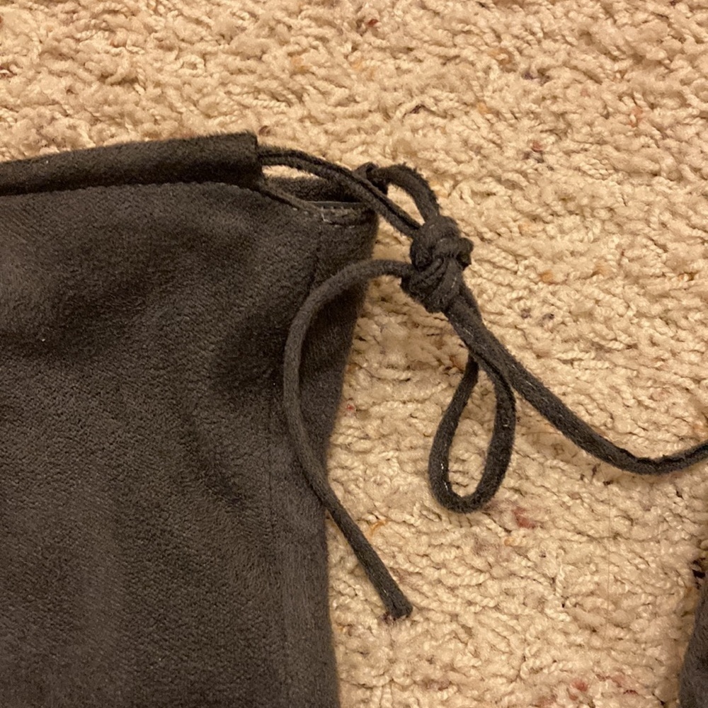 Gray suede over the knee boots - Picture 4 of 6